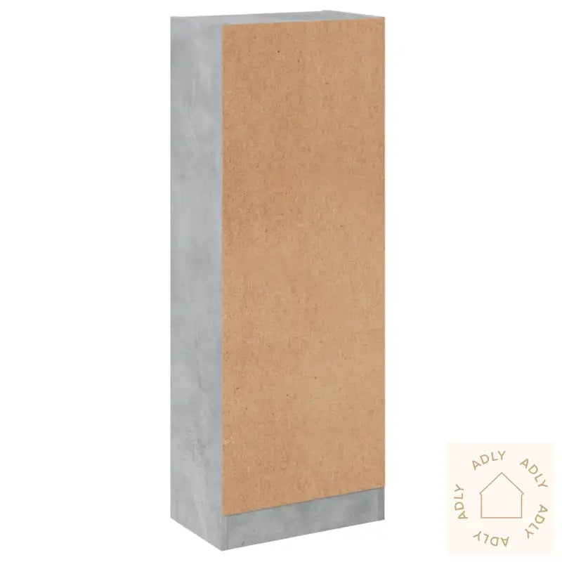 Bokhylle 3 Nivåer Betonggrå 40X24X109 Cm Konstruert Tre