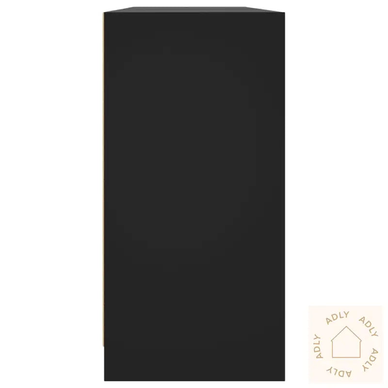 Bokhylle Med Dører Svart 204X37X75 Cm Konstruert Tre