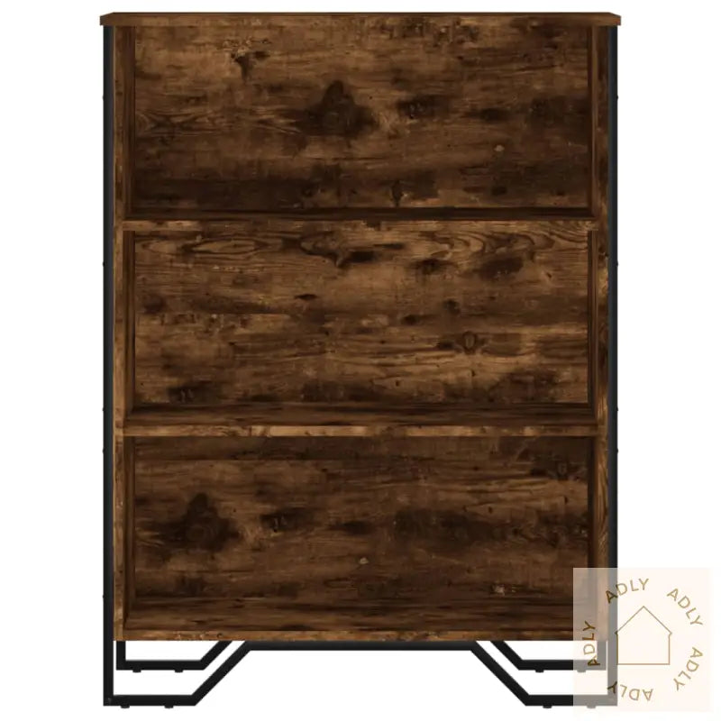 Bokhylle Røkt Eik 80X31X106 Cm Konstruert Tre
