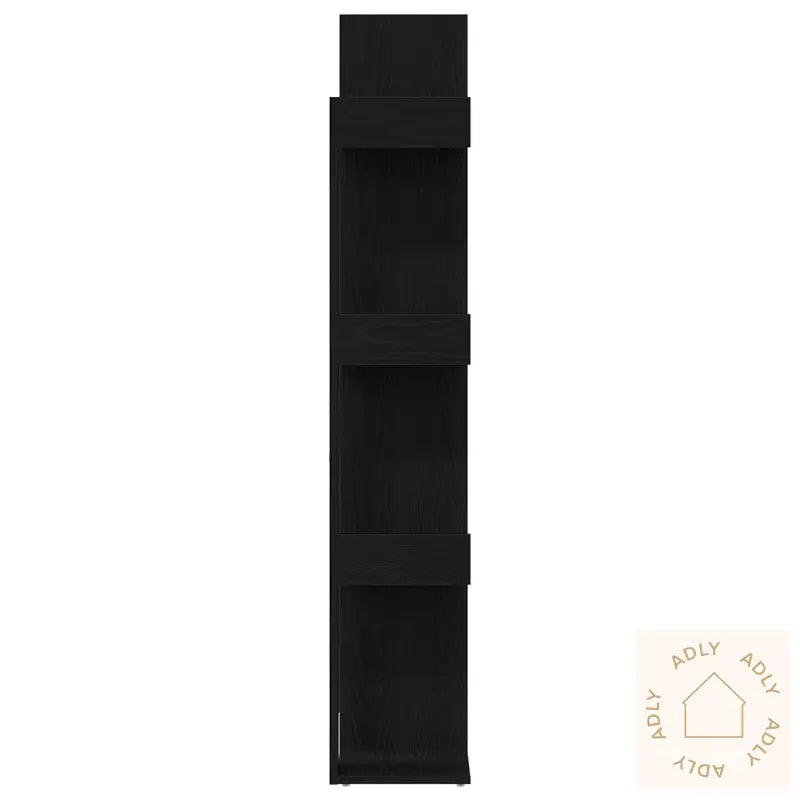 Bokhylle Svart Eik 86X25,5X140 Cm Lagd Av Tre