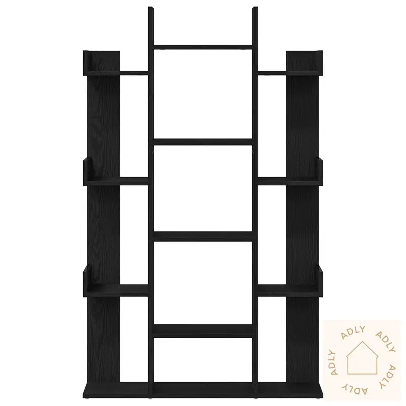 Bokhylle Svart Eik 86X25,5X140 Cm Lagd Av Tre