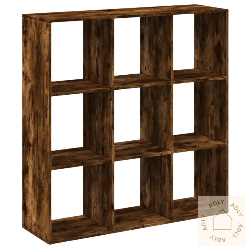 Moderne bokhylle med 9 rom og smart oppbevaring, maks belastning for hver del