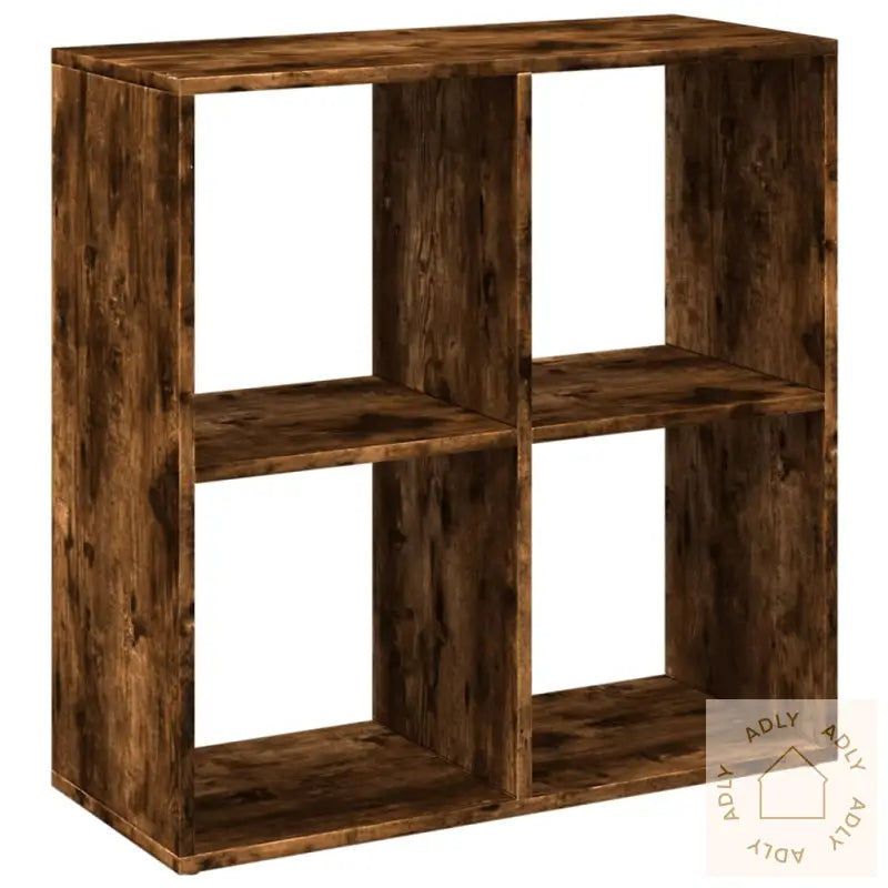 Romdeler Bokhylle Røkt Eik 69,5X29X69,5 Cm Konstruert Tre