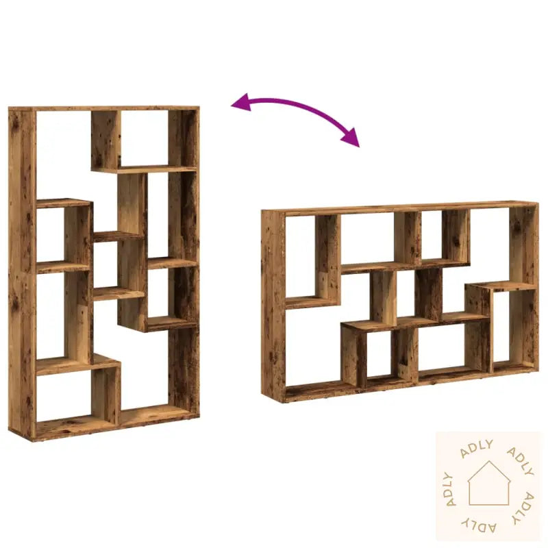 Bokhylle Gammelt Tre 72X20X120 Cm Konstruert Tre