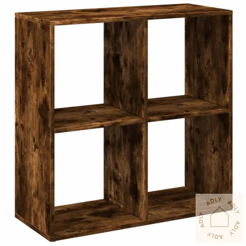 Romdeler Bokhylle Røkt Eik 69,5X29X69,5 Cm Konstruert Tre
