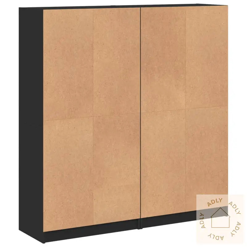 Bokhylle Med Dører Svart 136X37X142 Cm Konstruert Tre