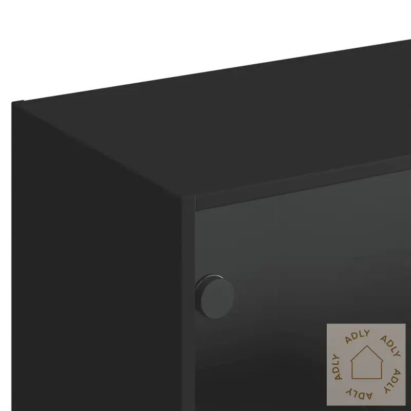 Bokhylle Med Dører Svart 136X37X142 Cm Konstruert Tre