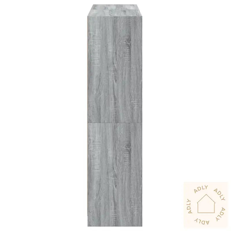 Bokhylle Med Dører Grå Sonoma 136X37X142 Cm Konstruert Tre