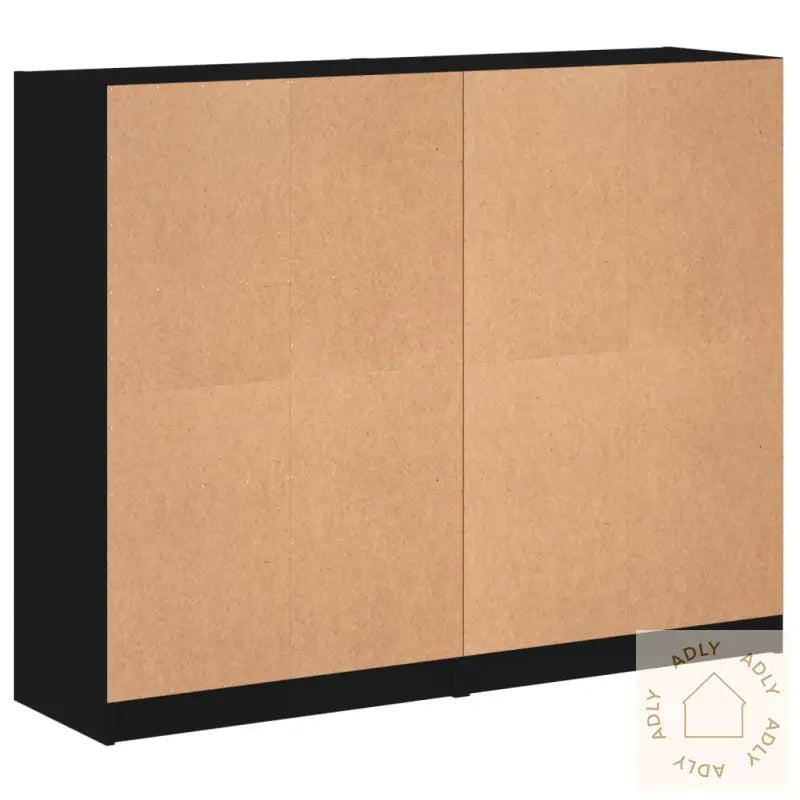Bokhylle Med Dører Svart 136X37X109 Cm Konstruert Tre