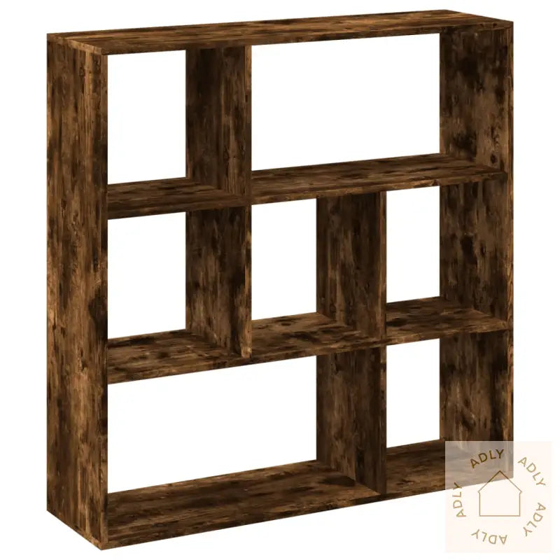 Romdeler Bokhylle Røkt Eik 102X29X103,5 Cm Konstruert Tre