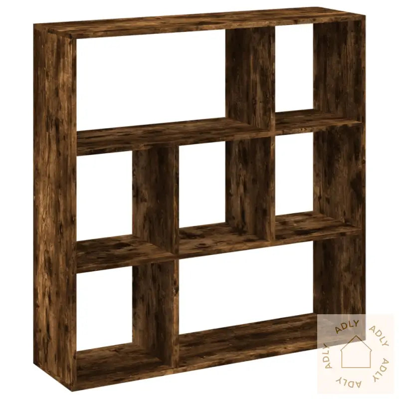 Romdeler Bokhylle Røkt Eik 102X29X103,5 Cm Konstruert Tre