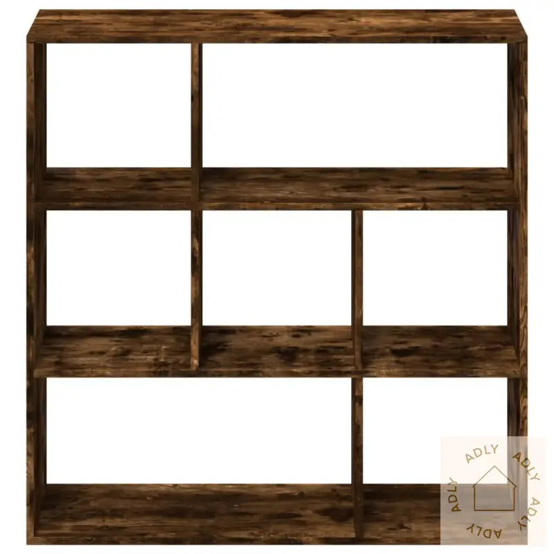 Romdeler Bokhylle Røkt Eik 102X29X103,5 Cm Konstruert Tre