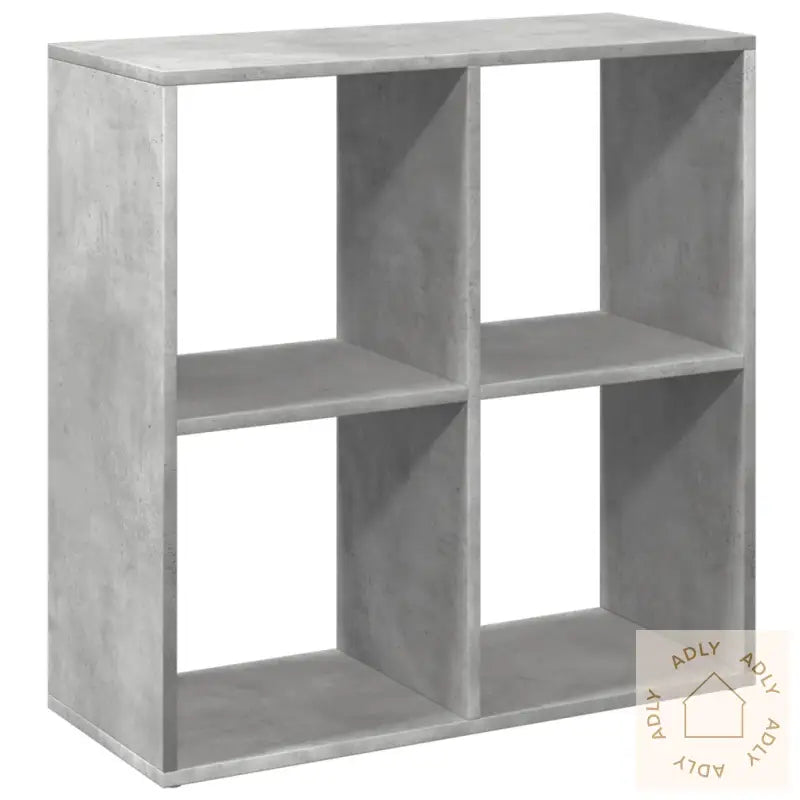 Romdeler Bokhylle Betonggrå 69,5X29X69,5 Cm Konstruert Tre