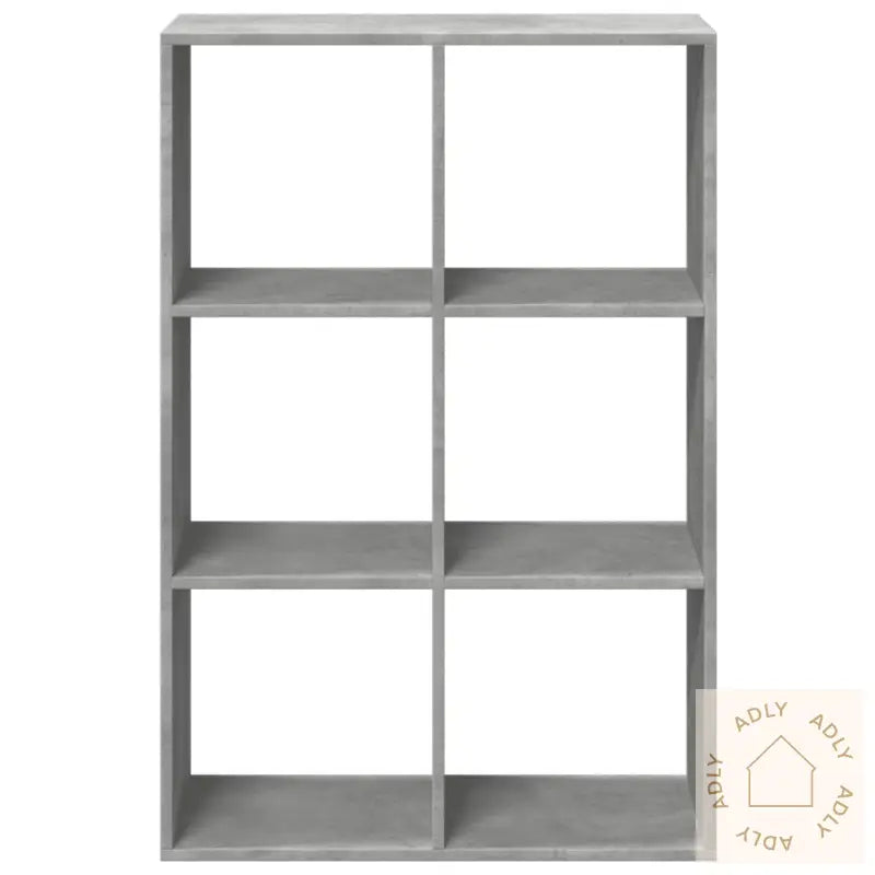 Romdeler Bokhylle Betonggrå 69,5X29X103,5 Cm Konstruert Tre