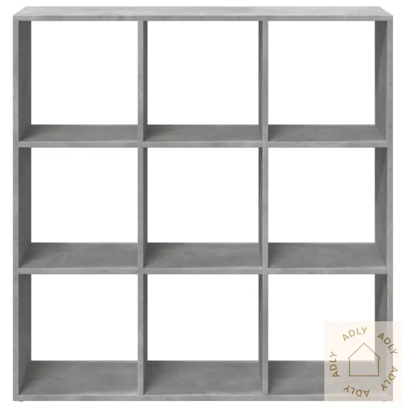 Romdeler Bokhylle Betonggrå 102X29X103,5 Cm Konstruert Tre