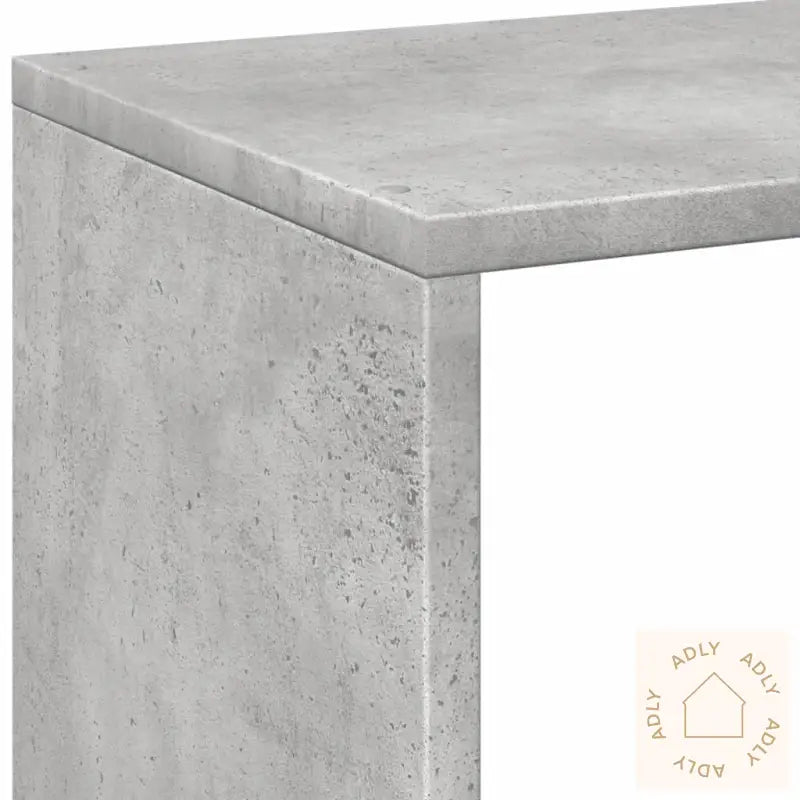Romdeler Bokhylle Betonggrå 102X29X103,5 Cm Konstruert Tre