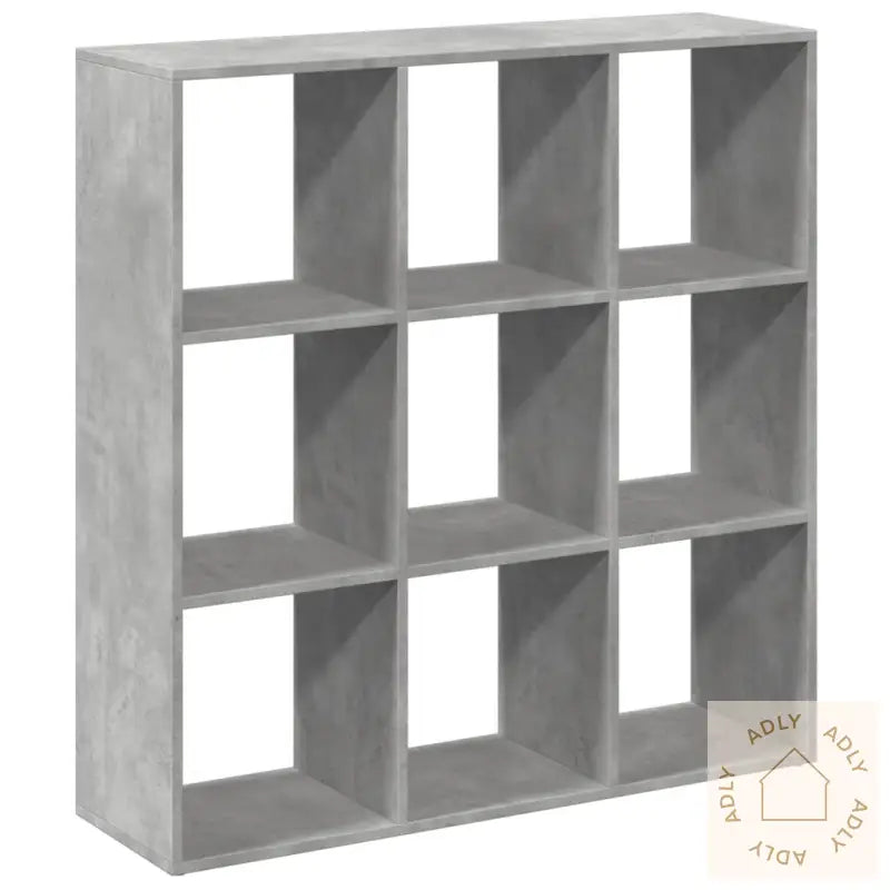 Romdeler Bokhylle Betonggrå 102X29X103,5 Cm Konstruert Tre