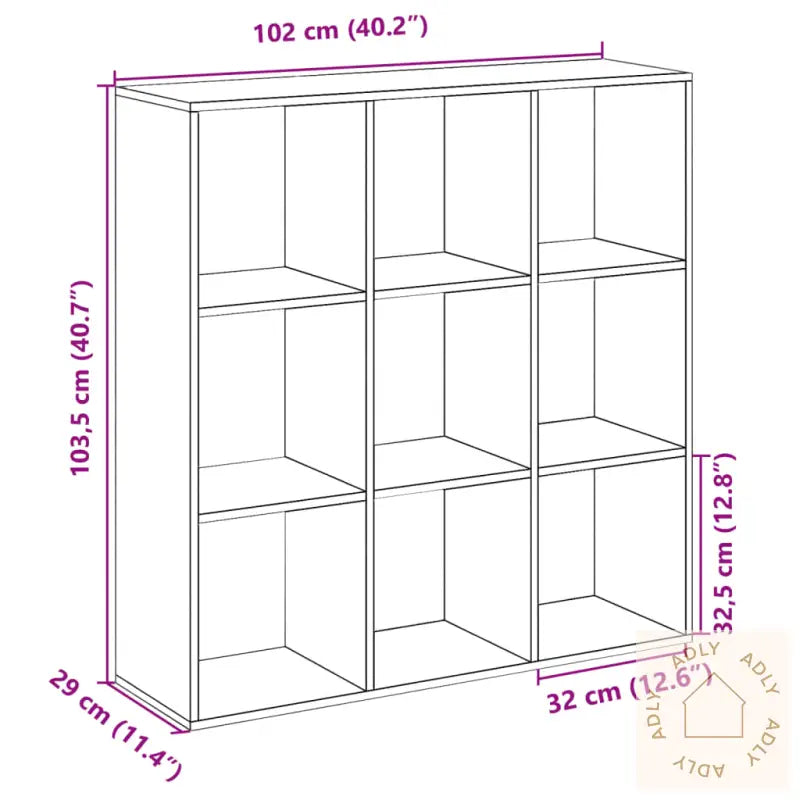 Romdeler Bokhylle Gammel Tre 102X29X103,5 Cm Konstruert Tre