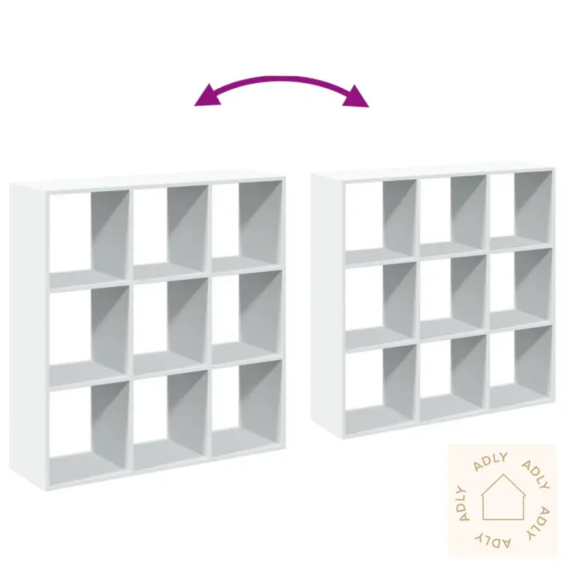 Romdeler Bokhylle Hvit 102X29X103,5 Cm Konstruert Tre