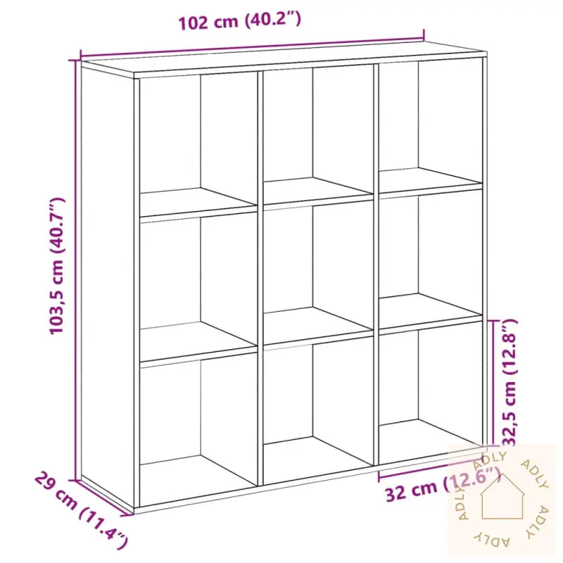 Romdeler Bokhylle Svart 102X29X103,5 Cm Konstruert Tre