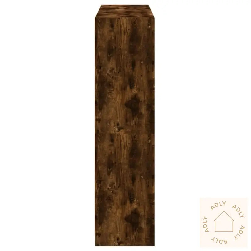 Bokhylle Med Dører Røkt Eik 136X37X142 Cm Konstruert Tre