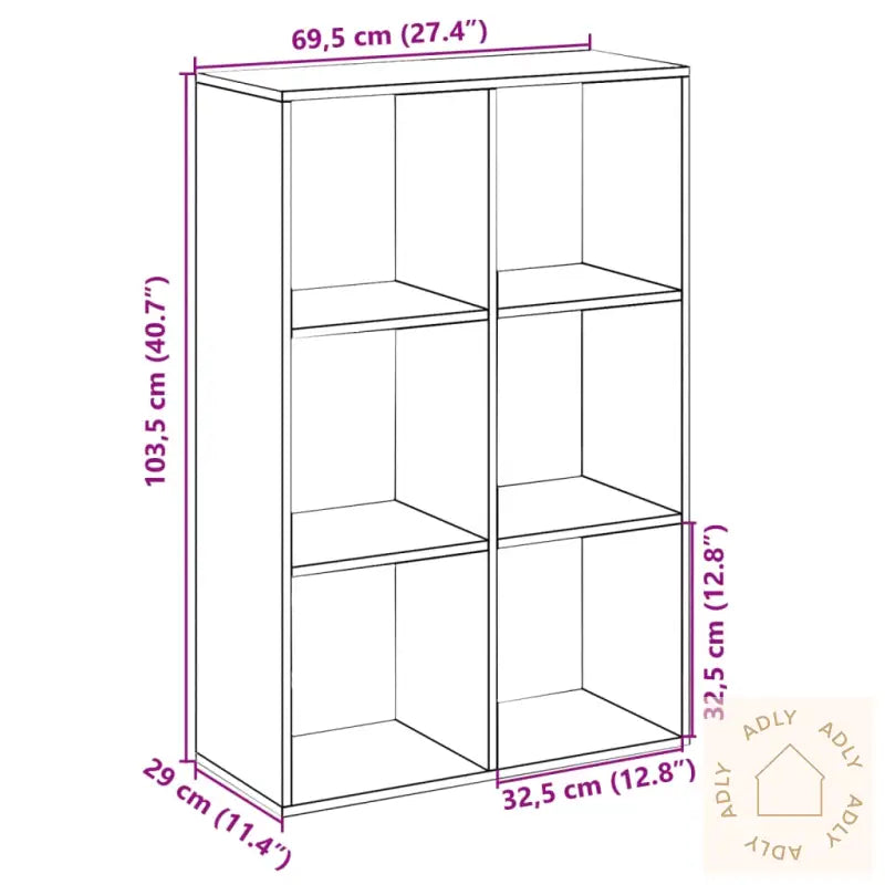 Romdeler Bokhylle Hvit 69,5X29X103,5 Cm Konstruert Tre