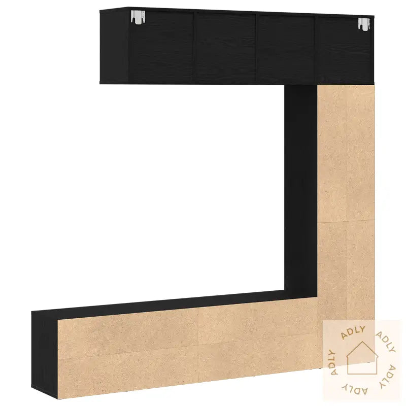 Bokhyller 3 Stk Svart Eik 36X30X143 Cm Konstruert Tre