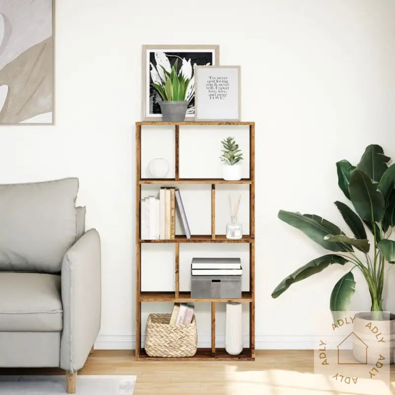 Bokhylle Gammelt Tre 60X20X120 Cm Konstruert Tre