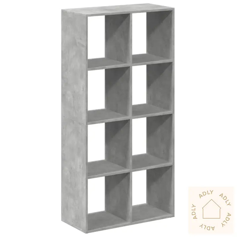 Romdeler Bokhylle Betonggrå 69,5X29X137,5 Cm Konstruert Tre
