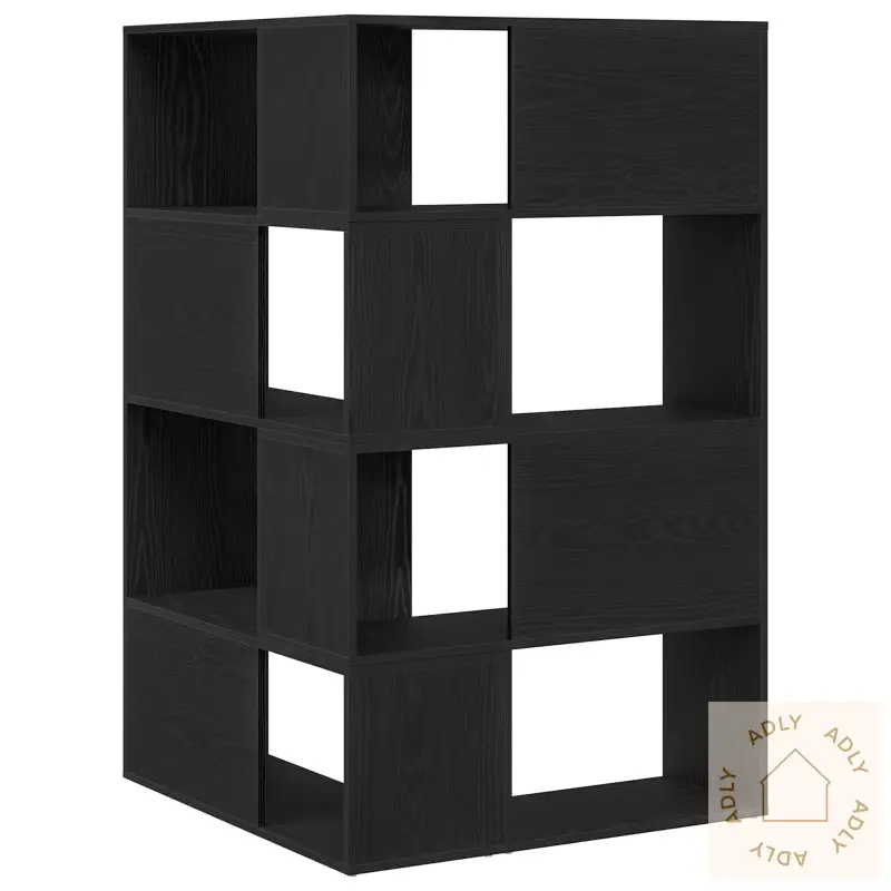 Hjørneskap Svart Eik 140X30X140 Cm Konstruert Tre