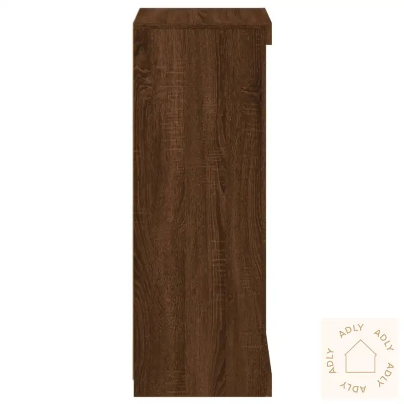 Skjenk Med Led-Lys Brun Eik 41X37X100 Cm