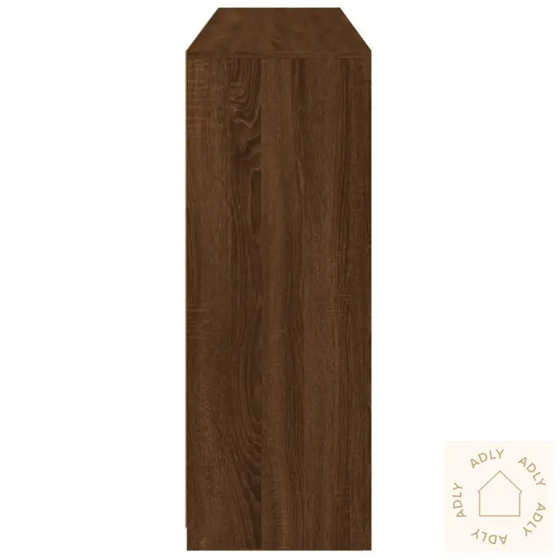 Skjenker Med Led-Lys 3 Stk Brun Eik Konstruert Tre