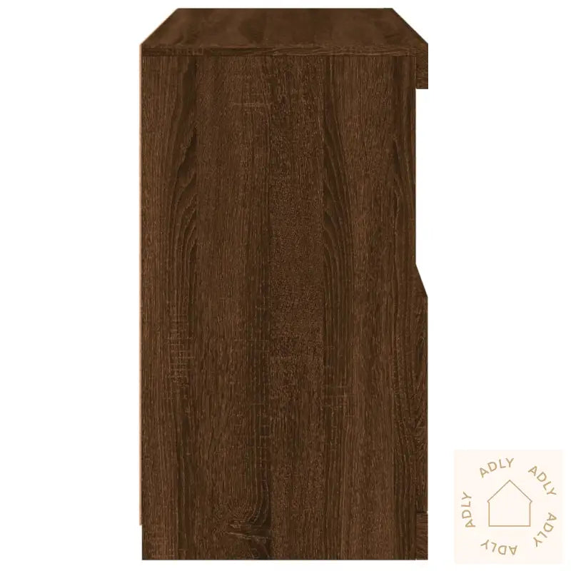 Skjenk Med Led-Lys Brun Eik 60X37X67 Cm