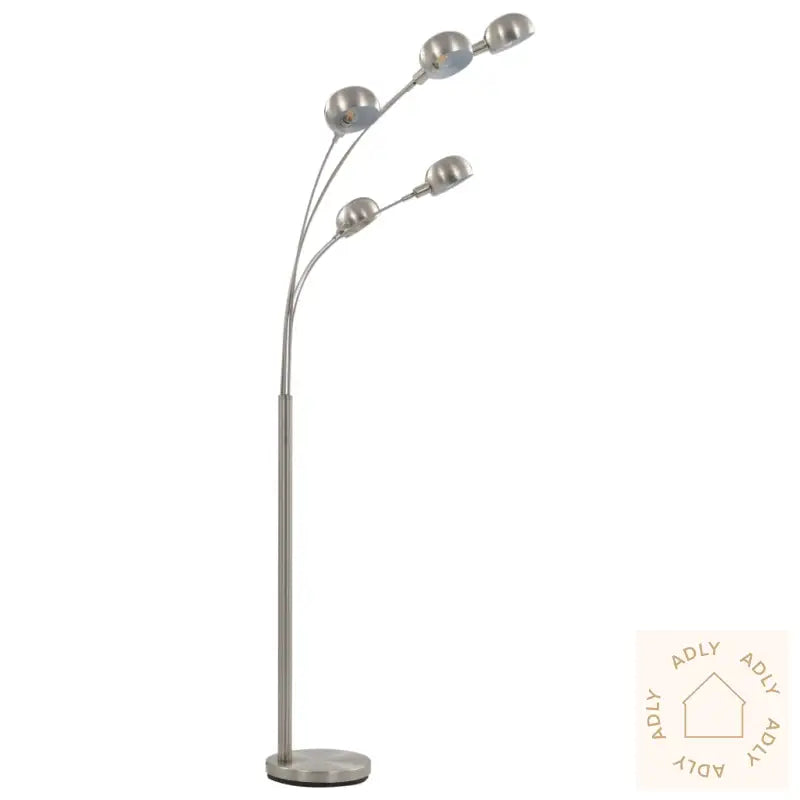 Stående Lampe 200 Cm 5 X E14 Sølv
