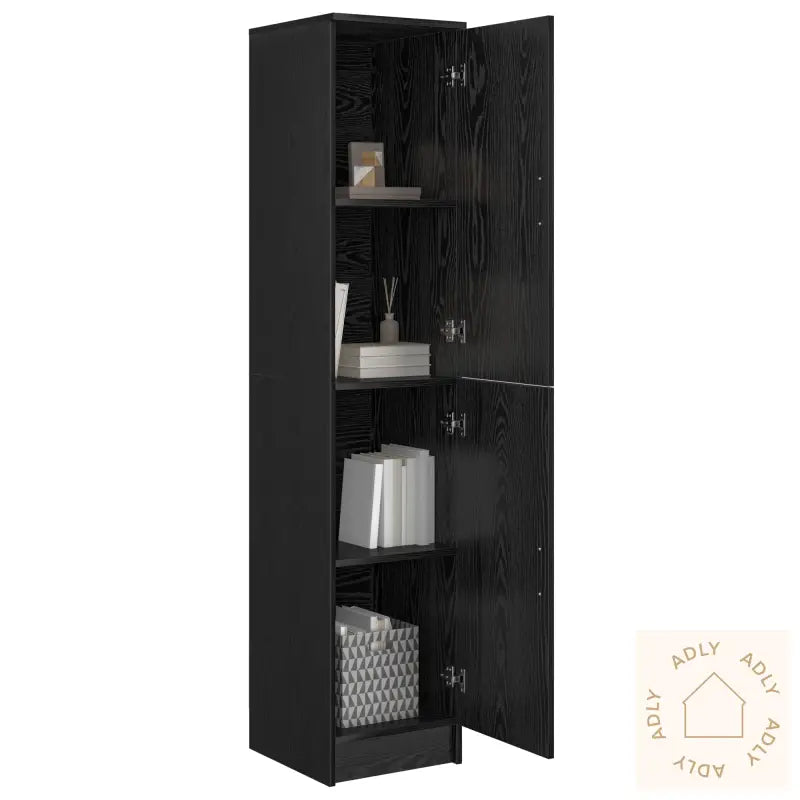 Buffet Skap Svart Eik Konstruert Tre Medium Buffet Skap