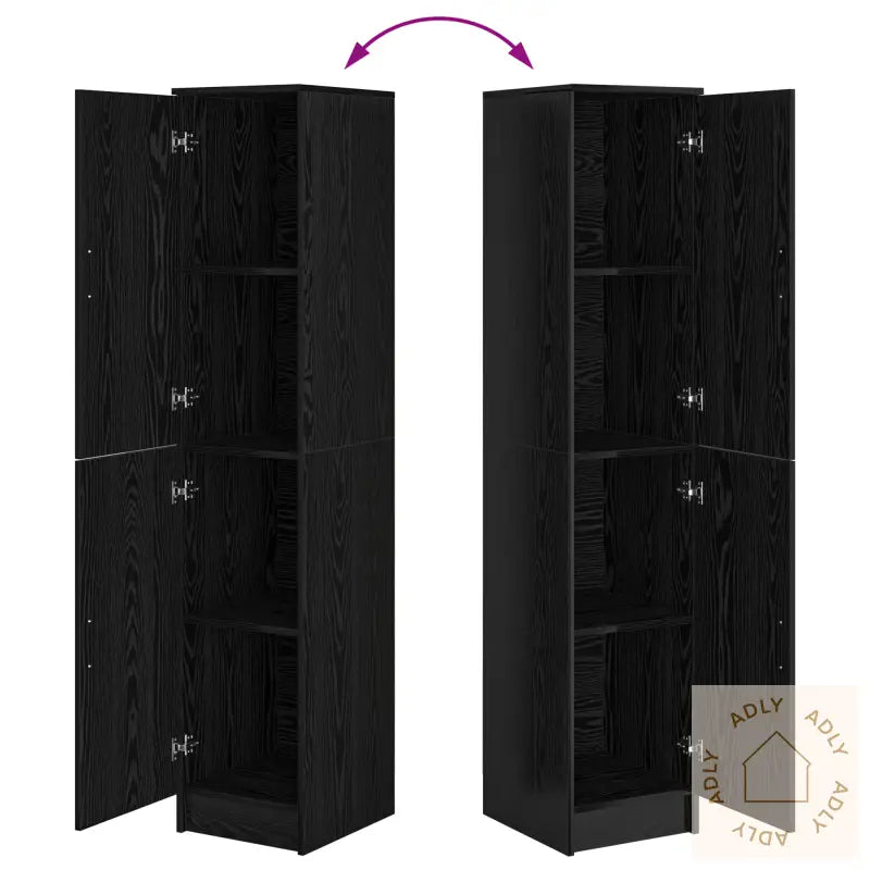 Buffet Skap Svart Eik Konstruert Tre Medium Buffet Skap