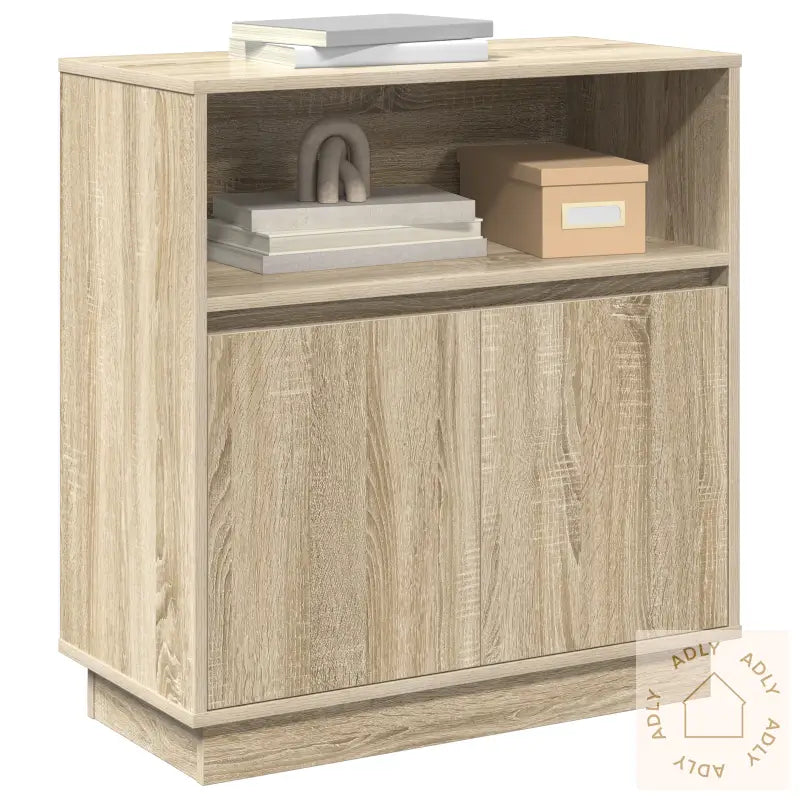 Sideboard Med Led Sonoma Eik 71X34,5X75 Cm Konstruert Tre