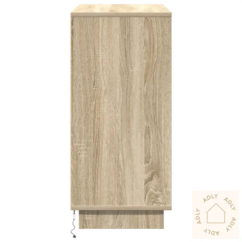 Sideboard Med Led Sonoma Eik 71X34,5X75 Cm Konstruert Tre
