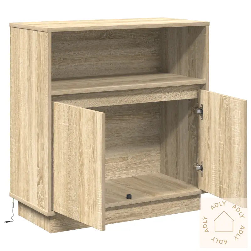 Sideboard Med Led Sonoma Eik 71X34,5X75 Cm Konstruert Tre