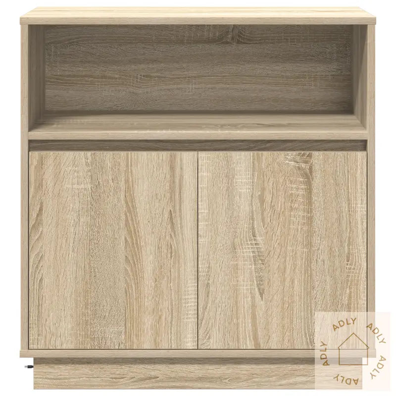 Sideboard Med Led Sonoma Eik 71X34,5X75 Cm Konstruert Tre