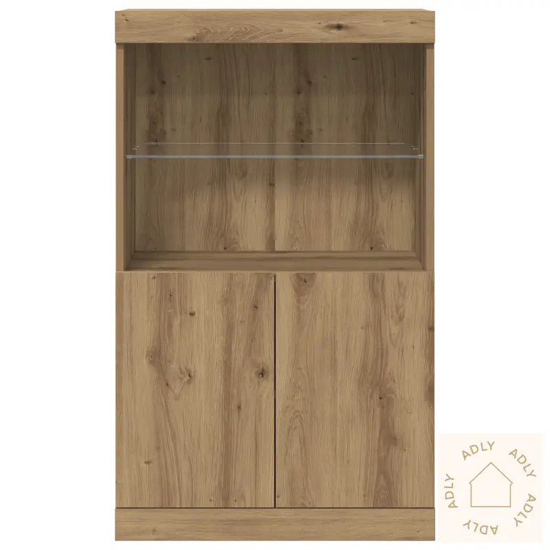 Sideboard Med Led-Lamper I Artisan Eik 60X37X100 Cm