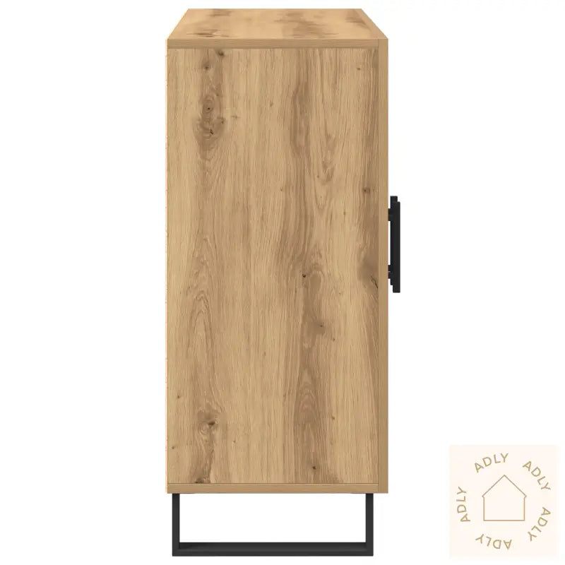 Sideboard Med 3 Dører Artisan Eik 90X34X80 Cm Konstruert Tre