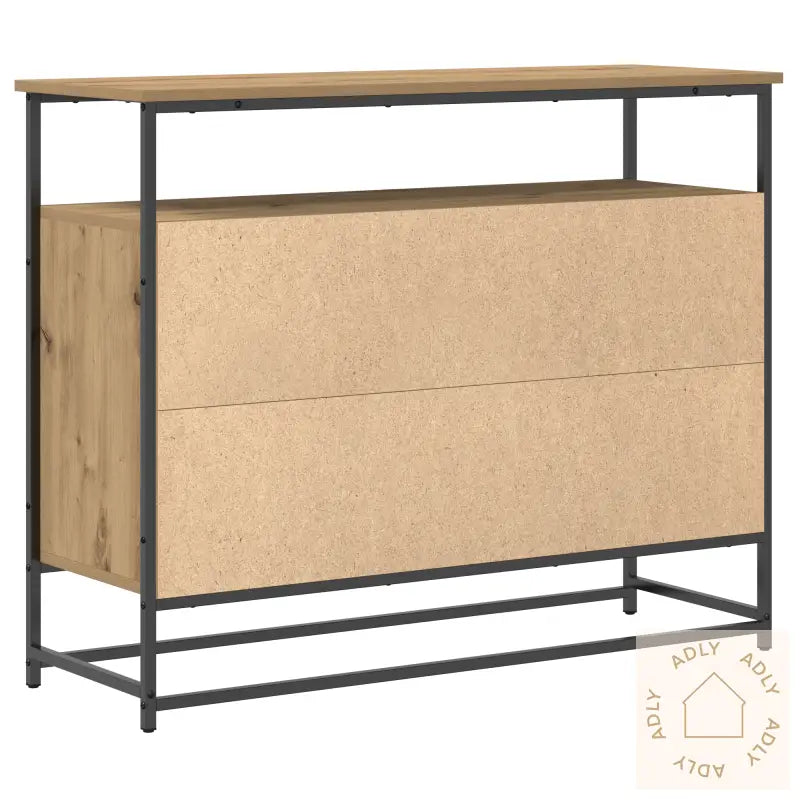 Sideboard Artisan Eik 100X35X80 Cm Ingeniørtre Og Stål