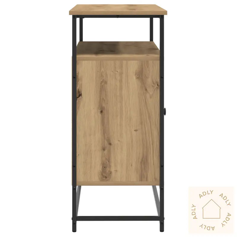 Sideboard Artisan Eik 100X35X80 Cm Ingeniørtre Og Stål