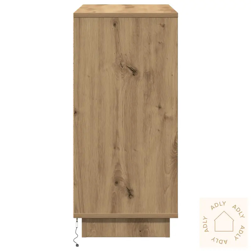 Sideboard Med Led I Artisan Eik 71X34,5X75 Cm Konstruert Tre
