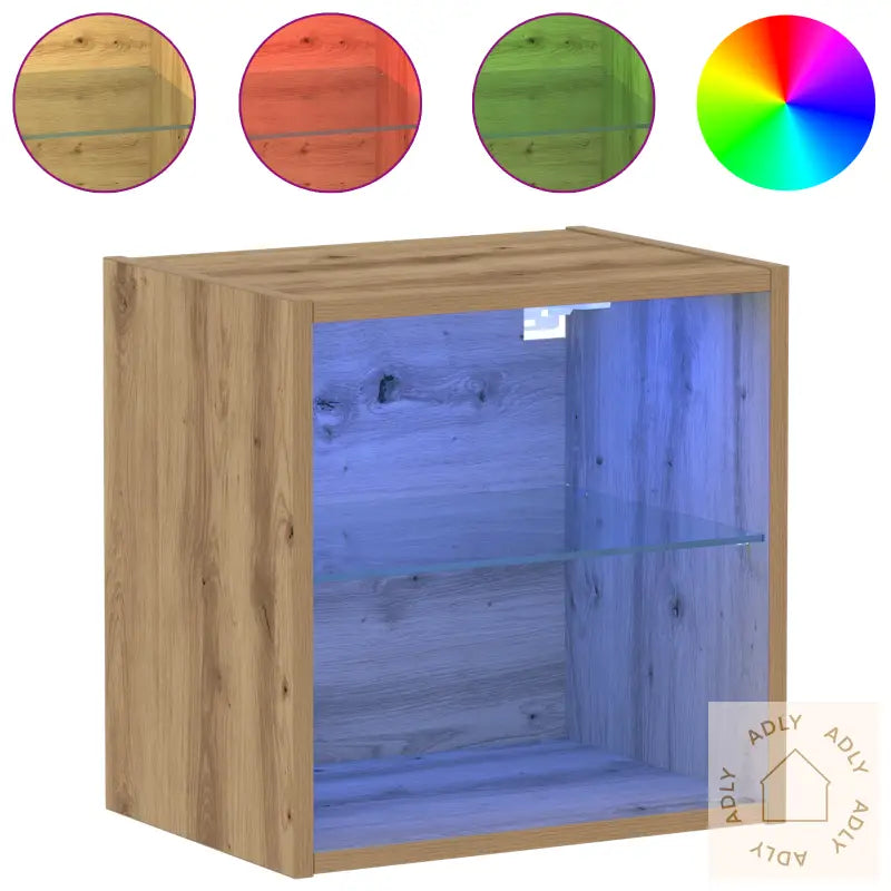 Flytende Hylle 2 Stk Artisan Eik 40X28.5X40 Cm Konstruert Tre