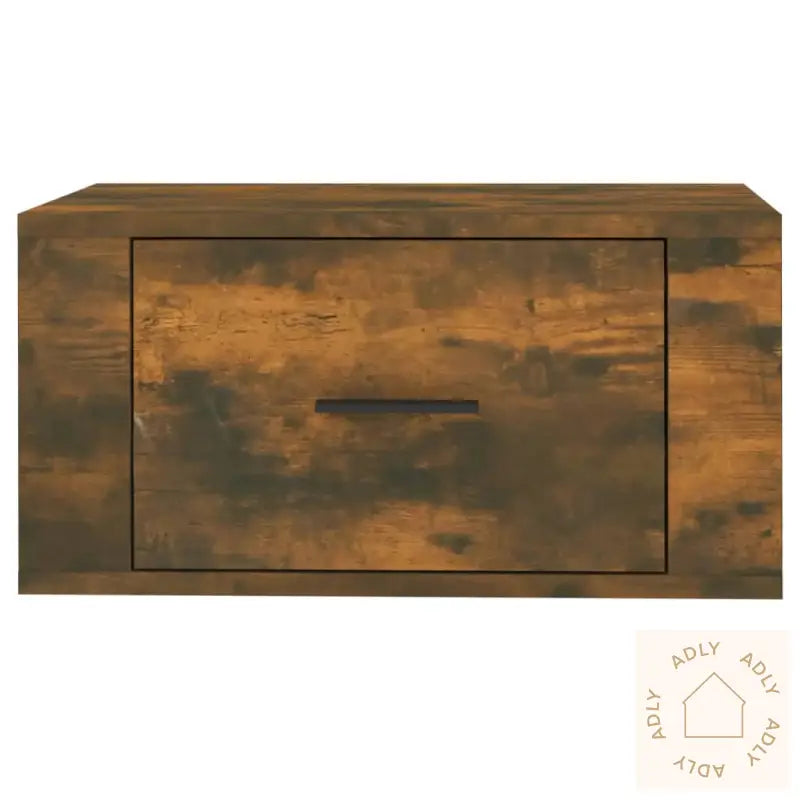 Veggmontert Nattbord Røkt Eik 50X36X25 Cm