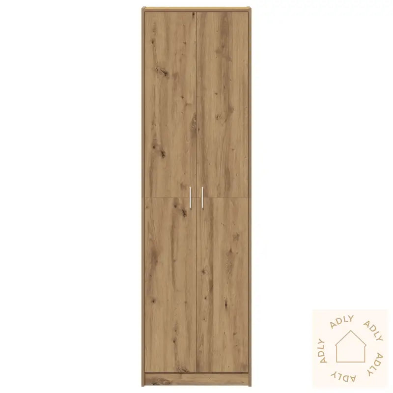 Garderobe Håndlaget Eik 55X25X189 Cm Konstruert Tre
