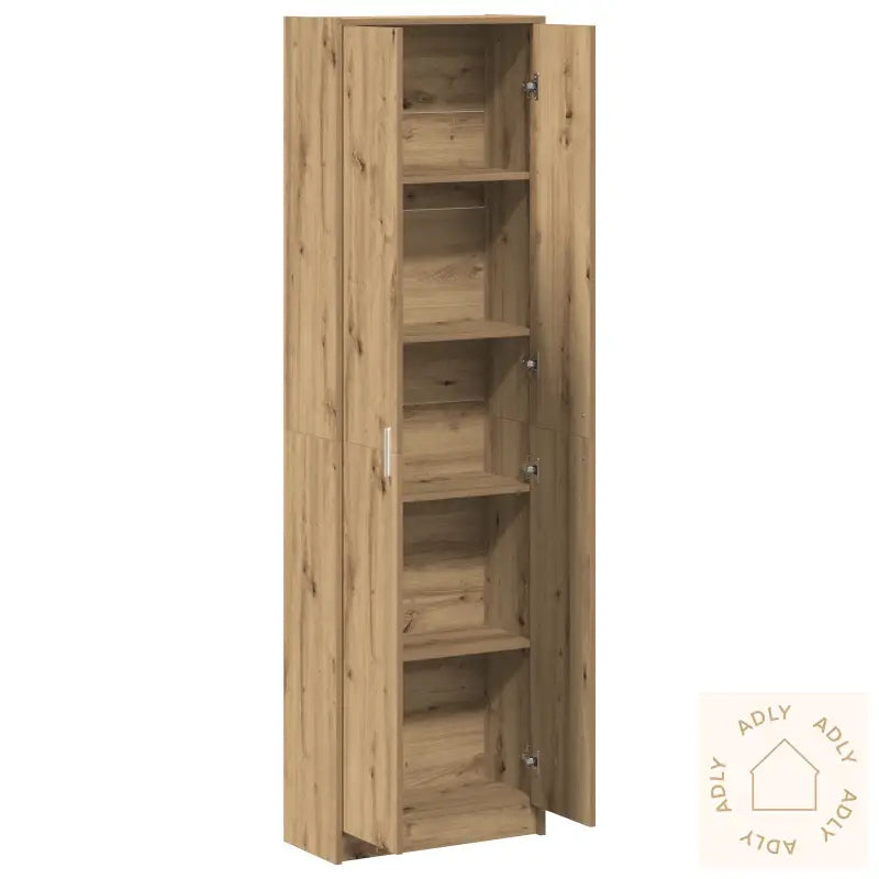 Garderobe Håndlaget Eik 55X25X189 Cm Konstruert Tre