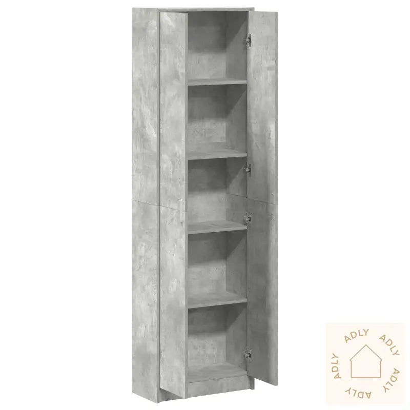 Garderobe Betonggrå 55X25X189 Cm Ingeniørtre